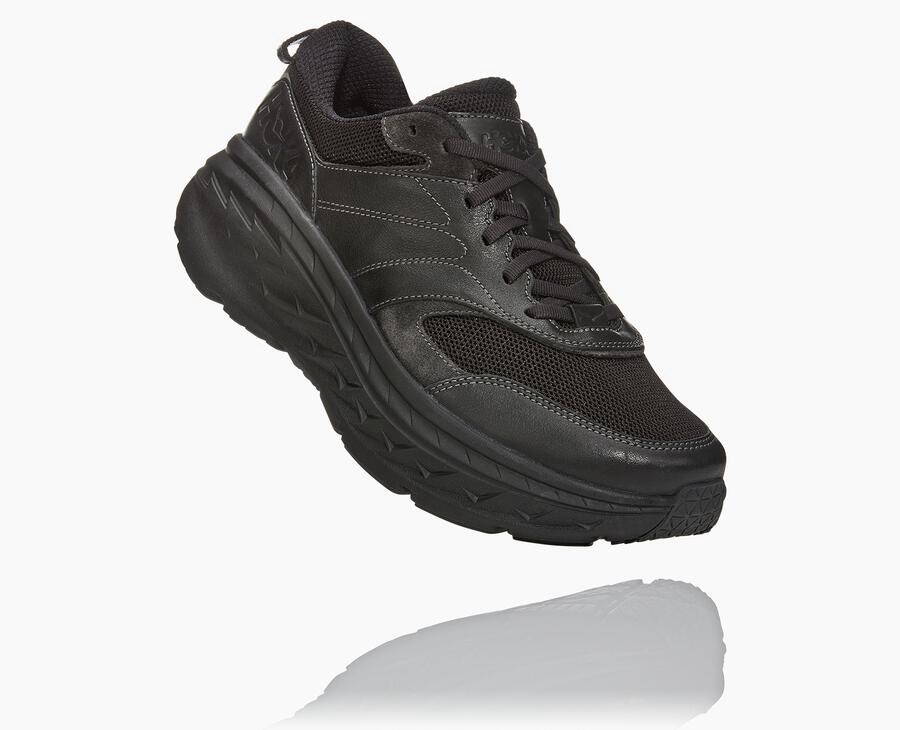 Hoka Mens Running Shoes NZ - Hoka Bondi L Black (ZQG306485)